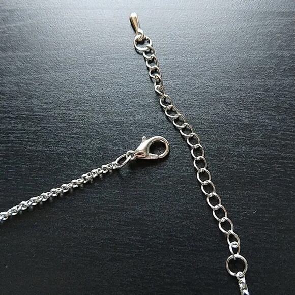 Silver and Blue Crystal Hearts Bracelet 8" - 10.5" fashion costume jewelry - Picture 3 of 7